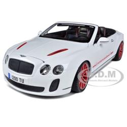 B 11035w 1 By 18 Bentley Continental Supersports Isr Convertible Diecast Model Car, White