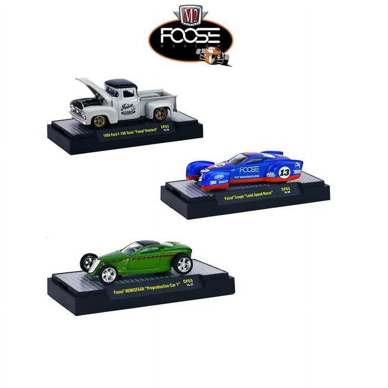 1 By 64 Chip Foose With Case Diecast Model Car, Set Of 3