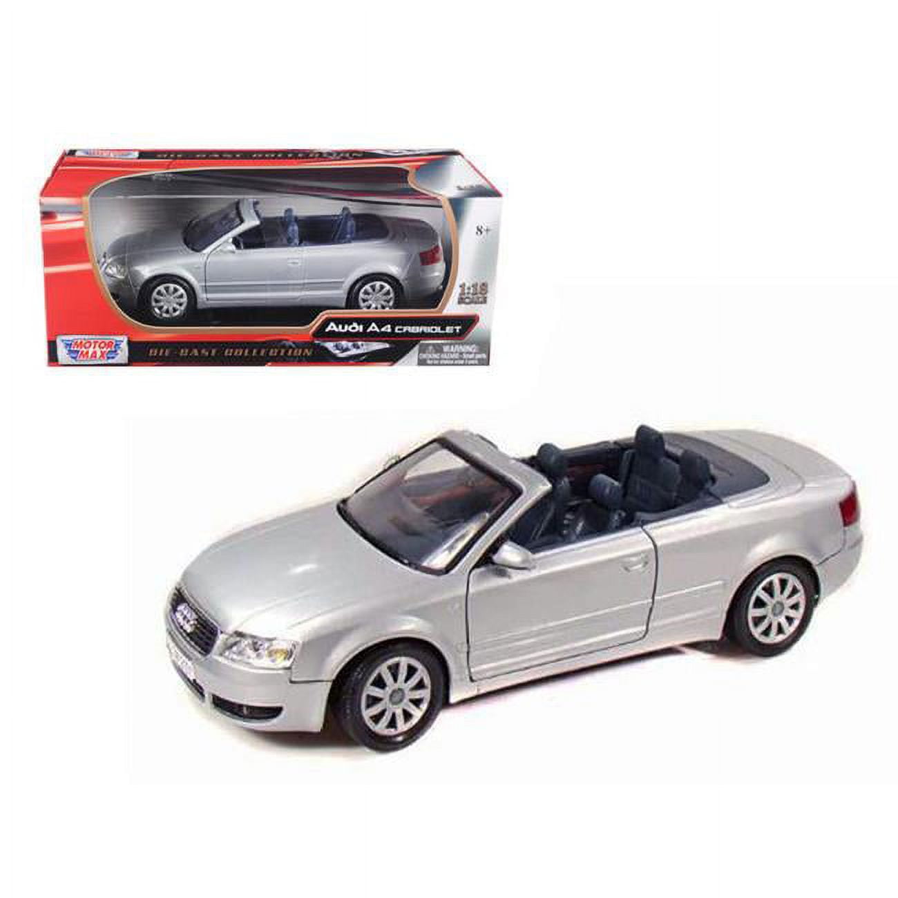 73148s 1 By 18 2004 Audi A4 Convertible Diecast Model Car, Silver