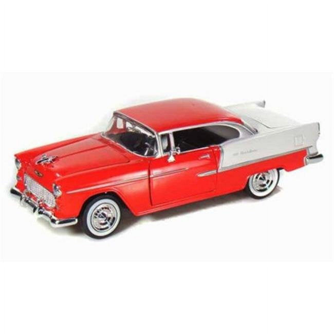 73229r 1 by 24 1955 Chevrolet Bel Air Diecast Model Car, Red