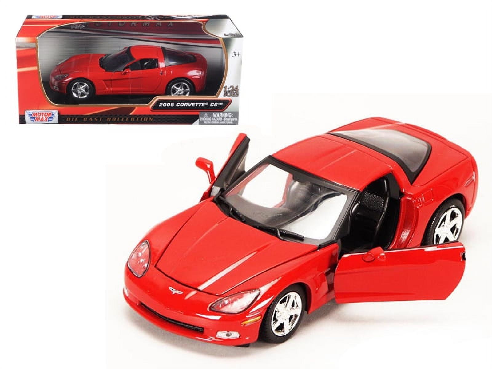 73270r 1 by 24 2005 Chevrolet Corvette C6 Coupe Diecast Model Car - Red