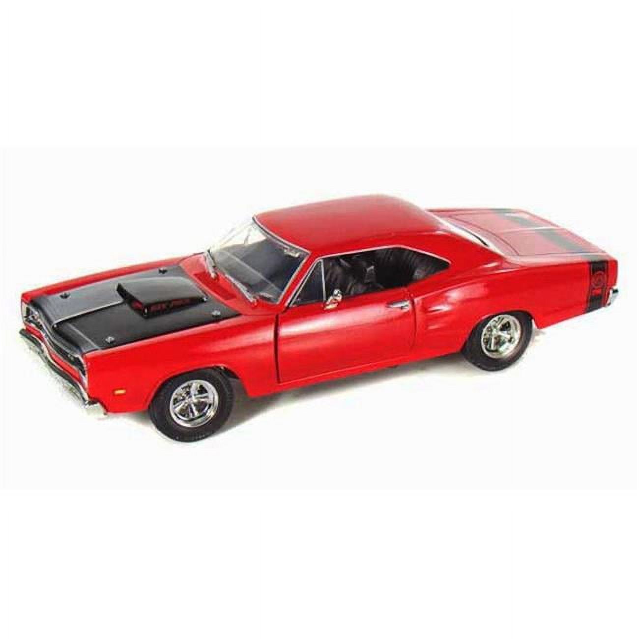 1 by 24 1969 Dodge Coronet Super Bee Diecast Model Car - Red