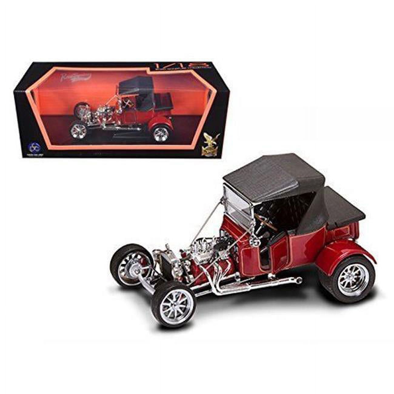 92829r 1 By 18 1923 Ford T-bucket Soft Top Burgundy Diecast Model Car, Red