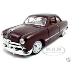 73213bur 1 by 24 1949 Ford Coupe Diecast Model Car - Burgundy