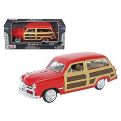 1 by 24 1949 Ford Woody Diecast Model Car - Red