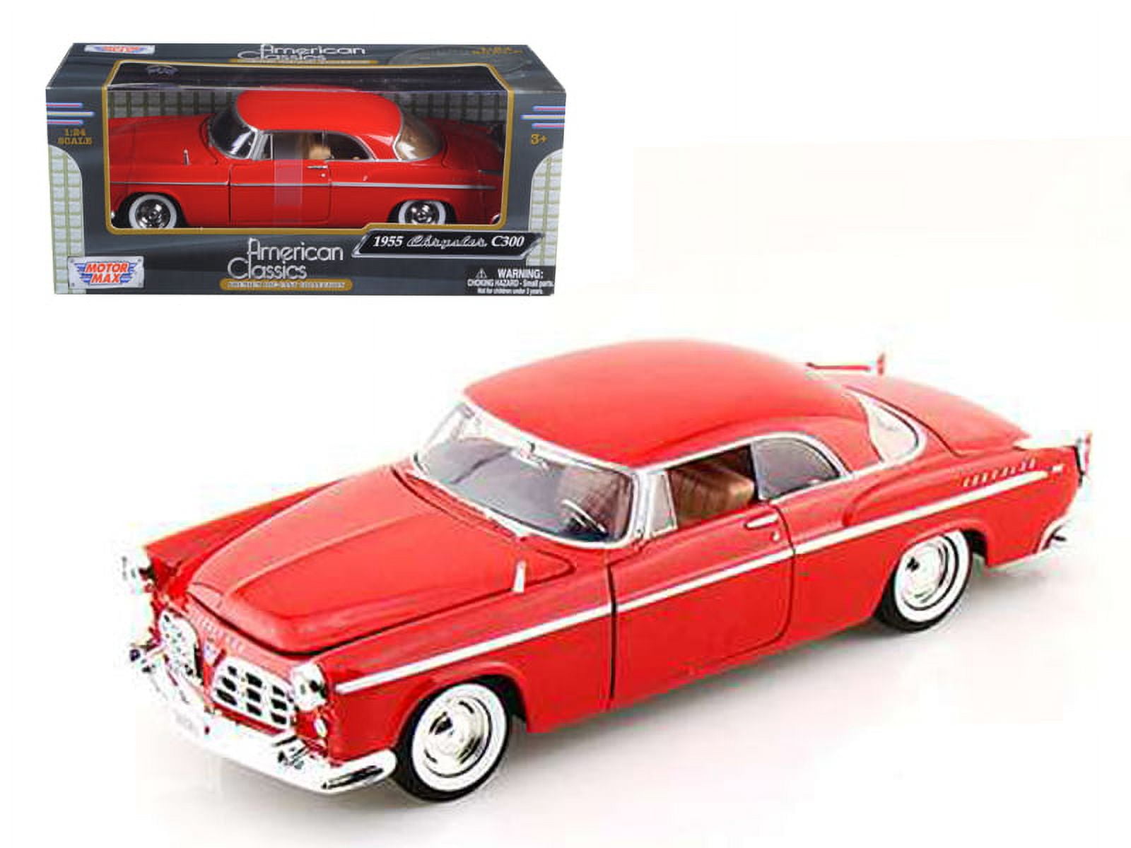 73302r 1 by 24 1955 Chrysler C300 Diecast Model Car - Red