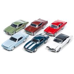 Jlmc002-c 1 By 64 Muscle Cars Usa 6 Diecast Model Cars, Multi Color - Set Of 6