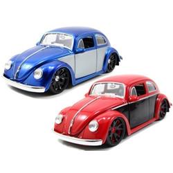 1 By 24 1959 Volkswagen Beetle Diecast Model Car, Red & Black