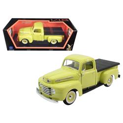 92218y 1 By 18 1948 Ford F-1 Pickup Truck With Flatbed Diecast Model Car, Yellow