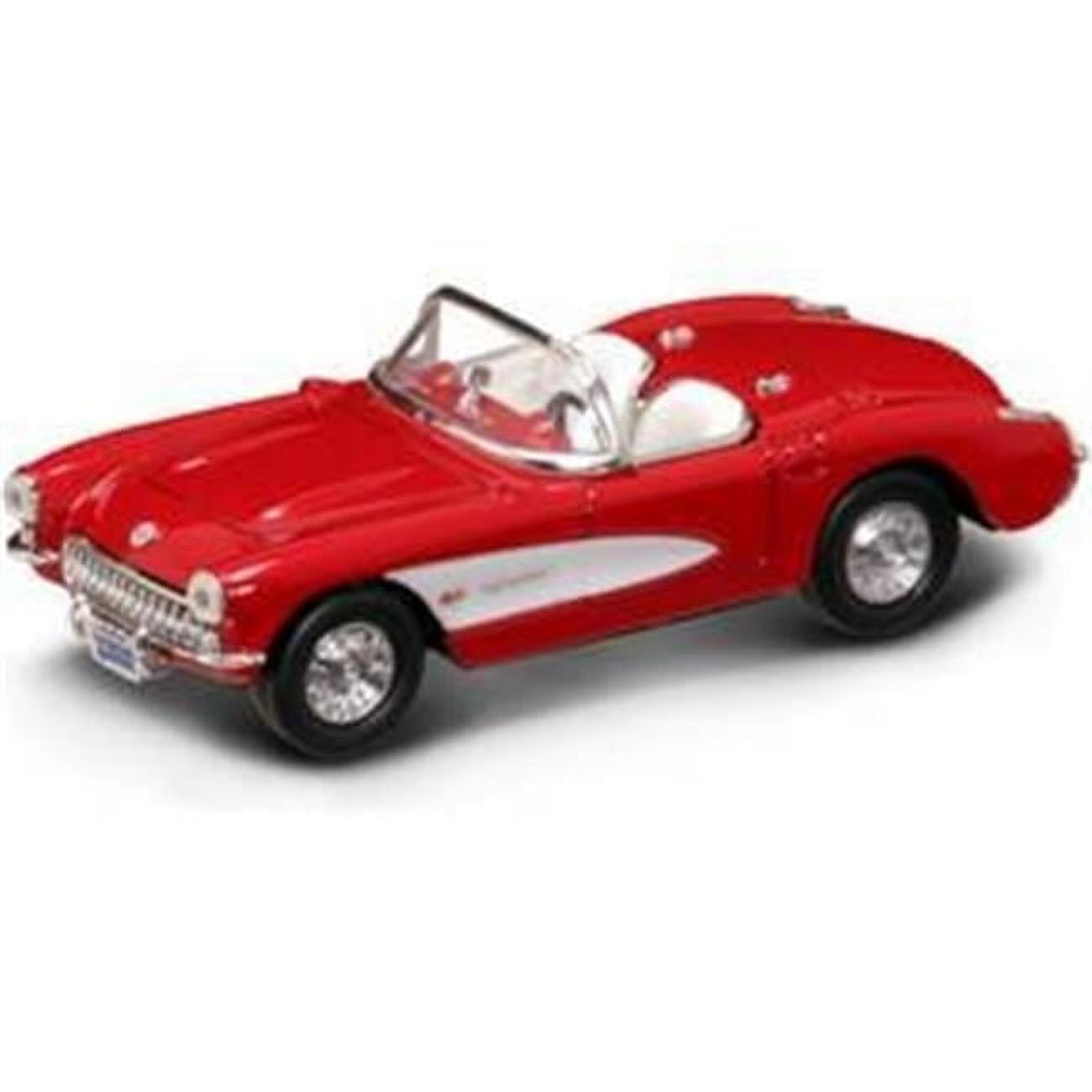 94209r 1 By 43 1957 Chevrolet Corvette Diecast Car Model, Red