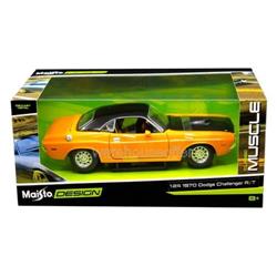 Maisto 32518or 1970 Dodge Challenger R-t Classic Muscle 1 By 24 Scale Diecast Model Car - Orange