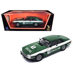 92658rgrn 1975 Jaguar Xjs Coupe Racing No.1 1 By 18 Scale Diecast Model Car - Green