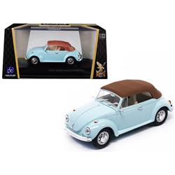 43221bl 1972 Volkswagen Beetle Closed Top 1 By 43 Diecast Model Car, Light Blue
