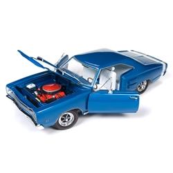 Autoworld Amm1116 1969 Dodge Coronet R & T B5 Blue 50th Anniversary Limited Edition To Worldwide 1 By 18 Diecast Model Car - 1002 Pieces