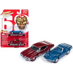 442 Class Of 1968 Limited Edition To Worldwide 1-64 Diecast Model Cars For 1968 Chevrolet Corvette & Oldsmobile, 2 Per Pack - Pack Of 5004