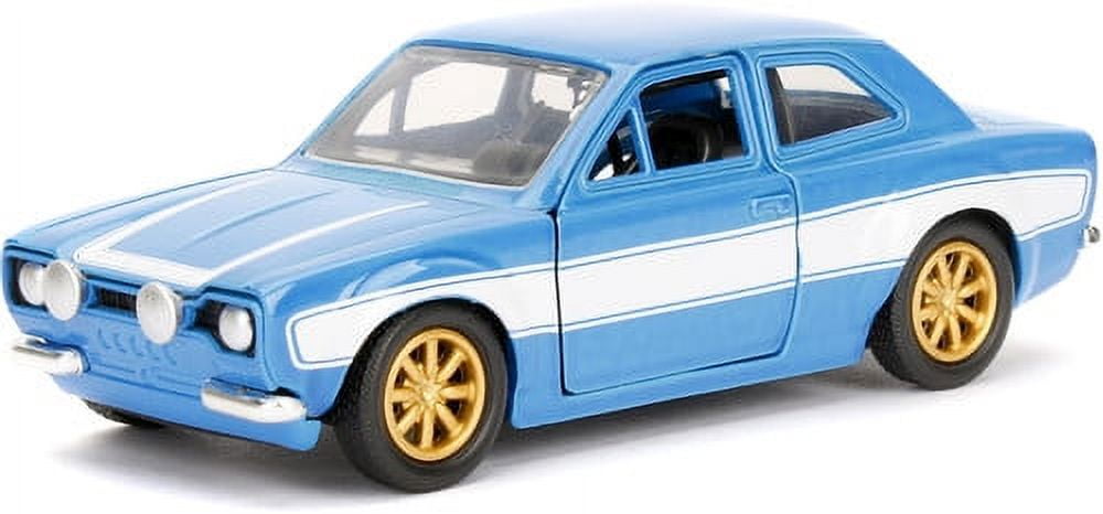 1 Isto 32 Brians Ford Escort Fast & Furious Movie Diecast Model Car, Blue & White