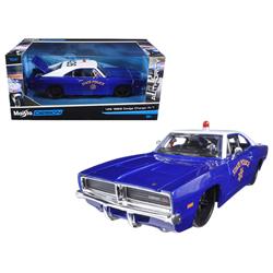 Maisto 32519 1 Isto 25 1969 Dodge Charger R-t State Police Car Diecast Model Car, Blue