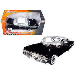 1 Isto 24 1960 Chevrolet Impala Black Showroom Floor Diecast Model Car