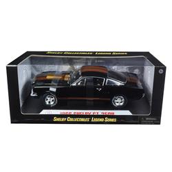 Sc360 1 Isto 18 1966 Shelby Mustang Gt350h Hertz With Racing Wheels Diecast Model Car, Black