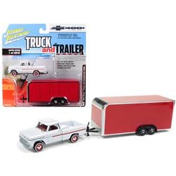 1 Isto 64 1965 Chevrolet Pickup Diecast Model Truck Car Series 2 Chevrolet Trucks 100th Anniversary - White With Enclosed Red, 6016 Piece