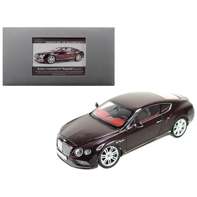 98221 1-18 2016 Bentley Continental Gt Lhd Diecast Model Car, Burgundy