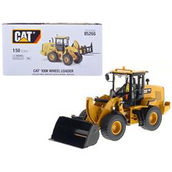 85266 1-50 Cat Caterpillar 930k Diecast Model Wheel Loader With Interchangeable Work Tools - Bucket, Fork & Operator