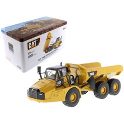 85501 1-50 Cat Caterpillar 740b Articulated Hauler & Dump Diecast Model Truck With Tipper Body & Operator