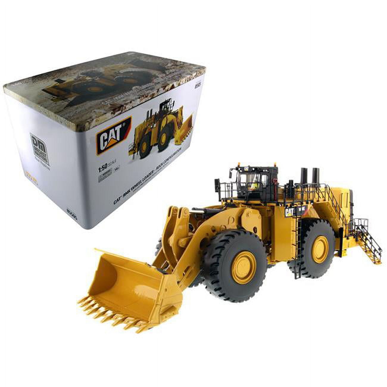 85505 1-50 Cat Caterpillar 994k Diecast Model Wheel Loader With Rock Bucket & Operator
