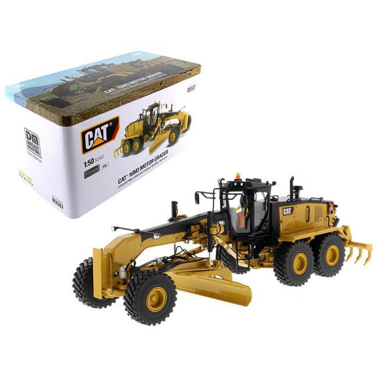 85507 1-50 Cat Caterpillar 16m3 Diecast Model Motor Grader With Operator