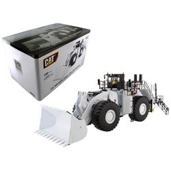 1-50 Cat Caterpillar 994k Diecast Model Wheel Loader With Coal Bucket With Operator, White