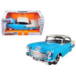 1 Isto 24 1955 Chevrolet Bel Air Bigtime Muscle Diecast Model Car, Blue