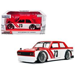 1 Isto 24 1973 Datsun 510 Widebody No. 73 Jdm Tuners Diecast Model Car, Red
