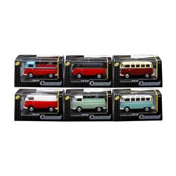 711nd-021b 1-42 Volkswagen Cars In Display Cases Diecast Model Car, Set Of 6