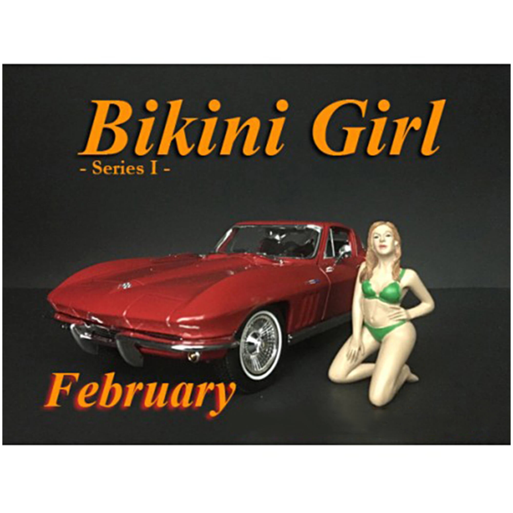 38166 February Bikini Calendar Girl Figure For 1 Isto 18 Diecast Model Car