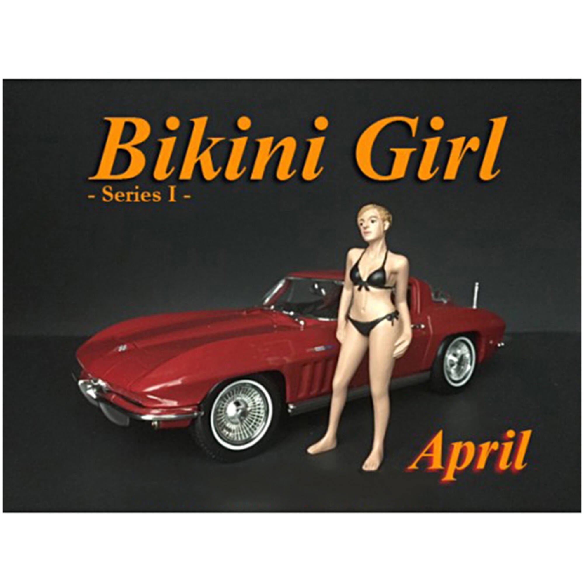 38168 April Bikini Calendar Girl Figure For 1 Isto 18 Diecast Model Car