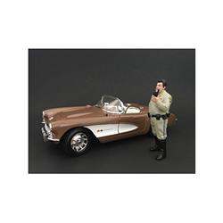 Highway Patrol Officer Talking On The Radio Figurine & Figure For 1 Isto 24 Diecast Model Car