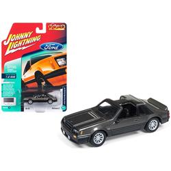 Jlsp013b 1-64 Scale 1982 Ford Mustang Gt 5.0 Metallic Classic Gold Diecast Model Car - Dark Gray - Limited Edition