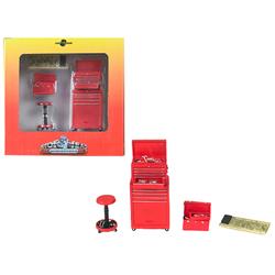Mh191 1-24 Scale Tire Brigade Tool Set - Red, 4 Piece