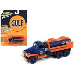 Johnny Lightning JLSP058 GMC CCKW 2 1 by 2-ton 6 x 6 Tanker Truck Gulf Oil to Worldwide 1 by 87 Die-Cast Models - 1416 Piece Johnny Lightning JLSP058 GMC CCKW 2 1 by 2-ton 6 x 6 Tanker Truck Gulf Oil to Worldwide 1 by 87 Die-Cast Models - 1416 Piece