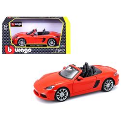 B 21087or Porsche 718 Boxster 1-24 Diecast Model Car, Orange