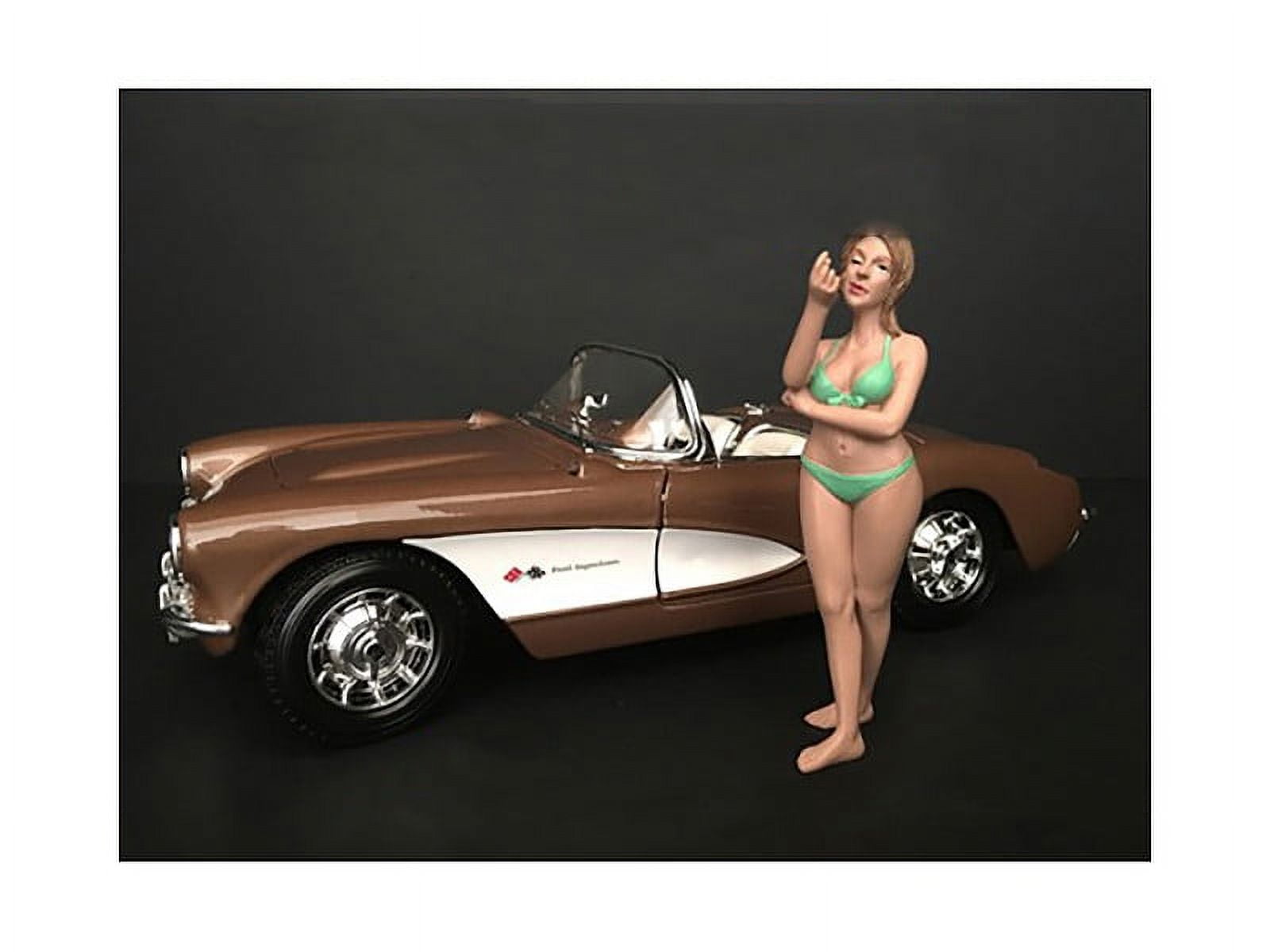 38172 August Bikini Calendar Girl Figurine For 1-18 Scale Model