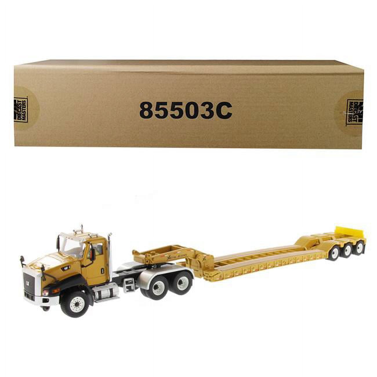 85503c Cat Caterpillar Ct660 Day Cab With Xl 120 Low-profile Hdg Lowboy Trailer & Operator Core Classics Series 1-50 Diecast Model