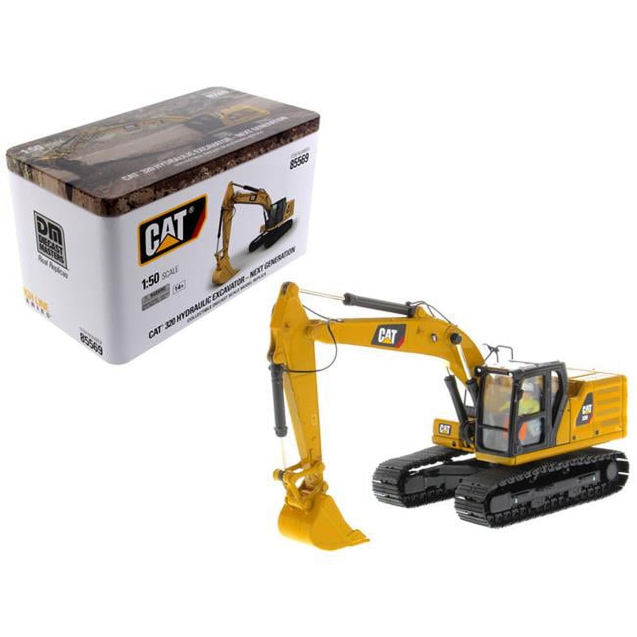 85569 Cat Caterpillar 320 Hydraulic Excavator With Operator High Line Series 1-50 Diecast Model