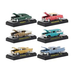 32500-53 Auto Thentics 6 Piece Set Release 53 In Dislay Cases 1-64 Diecast Model Car