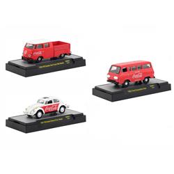 52500-rw04 Coca-cola Release 4 Set Of 3 Cars Limited Edition To 4800 Pieces Worldwide Hobby Exclusive 1-64 Diecast Model