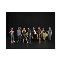 38181-38182-38183-38184-38185-38186-38187-38188 1 By 18 Scale For Hanging Out Series Ii Figurine Set Model - 8 Piece