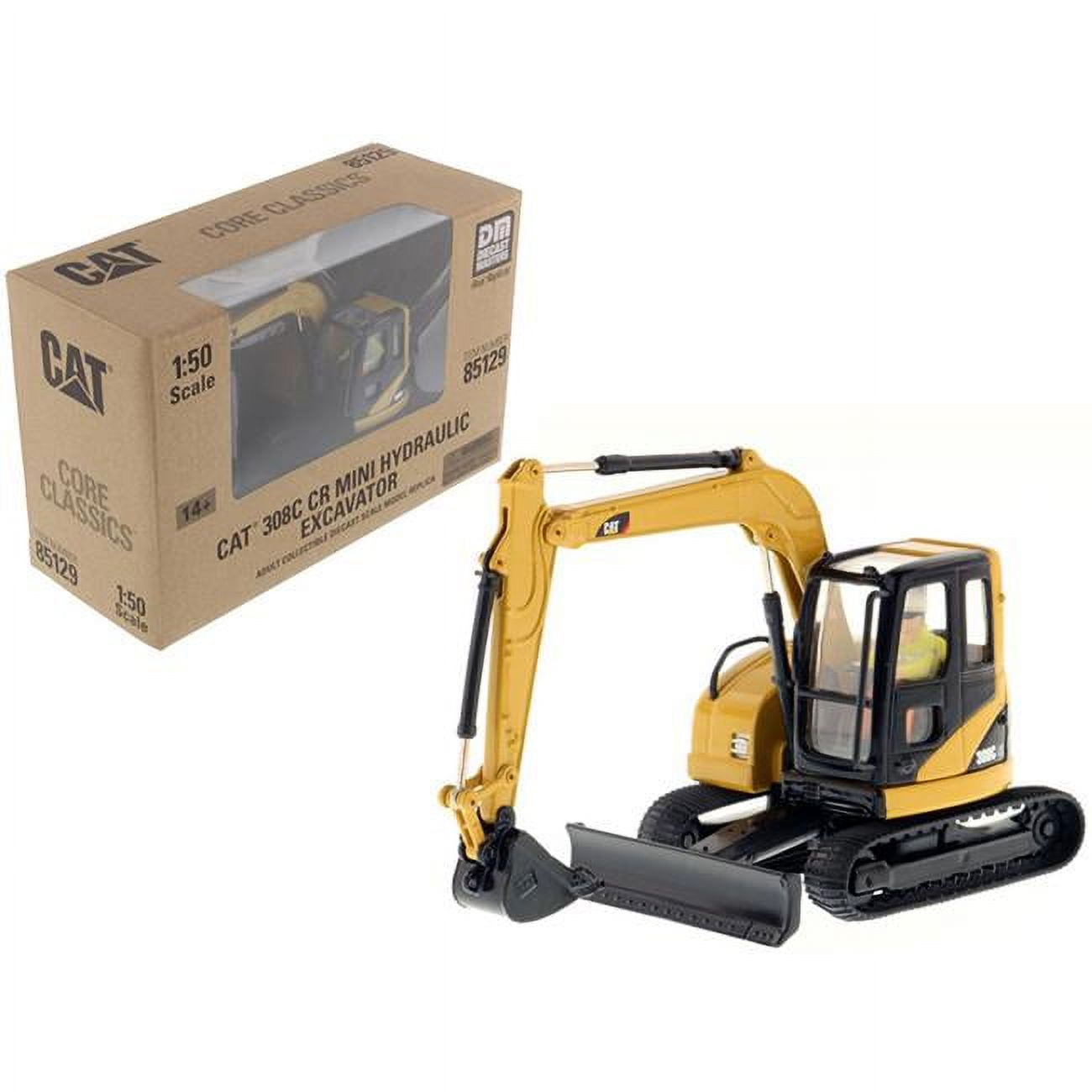 85129c 1 By 50 Scale Diecast Excavator For Cat Caterpillar 308c Cr Model