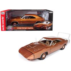 Autoworld Amm1168 1 By 18 Scale Diecast For 1969 Dodge Charger Daytona Limited Edition Worldwide Model Car, Metallic Bronze - 1002 Piece