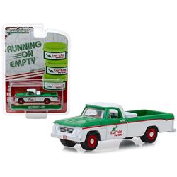 41070b 1 By 64 Diecast For 1962 Dodge D-100 Turtle Wax Pickup Truck Running On Empty Series 7 Model Car, White & Green