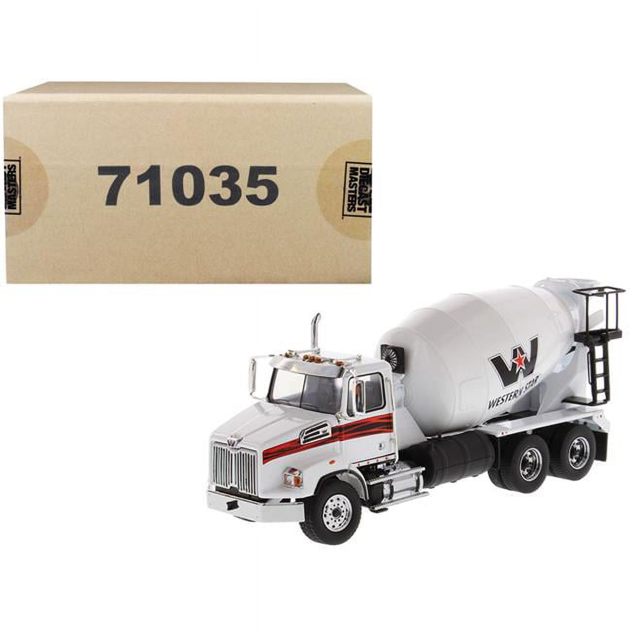 71035 Western Star 4700 Sb Concrete Mixer Truck White 1-50 Diecast Model